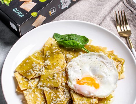 Chilaquiles verdes con TASU Crackers